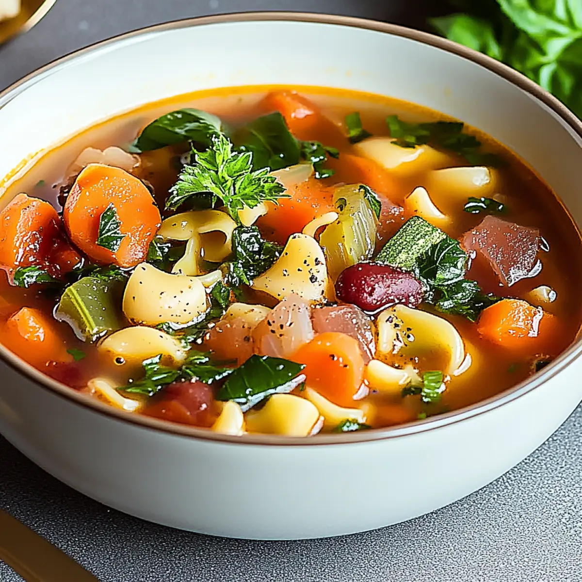 Winter Minestrone Soup (Packed with Veggies)
