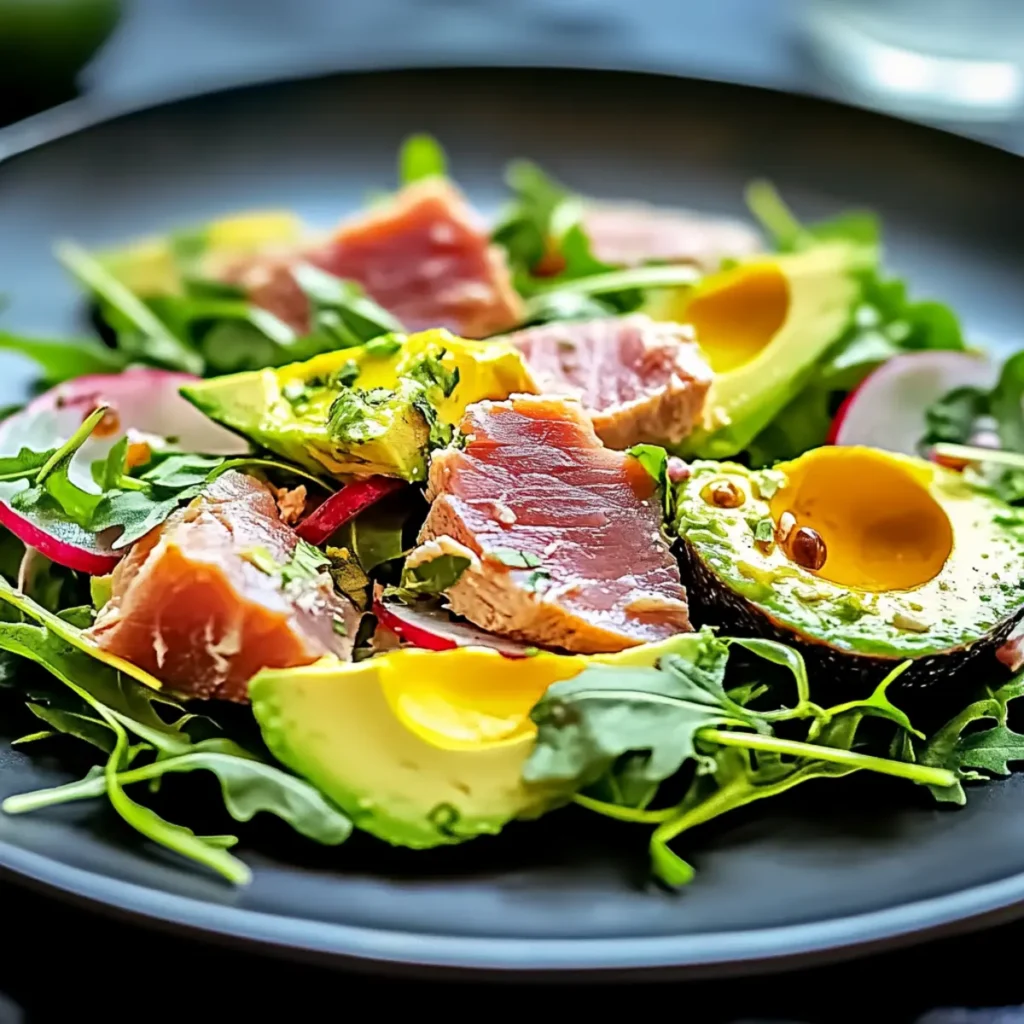 Arugula Tuna Avocado Salad