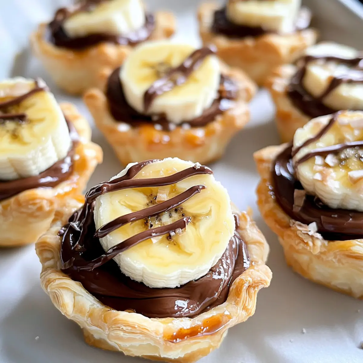 Banana Nutella Puff Pastry Cups