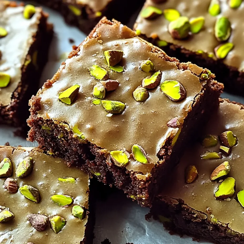 St. Patrick's Day Pistachio Brownies