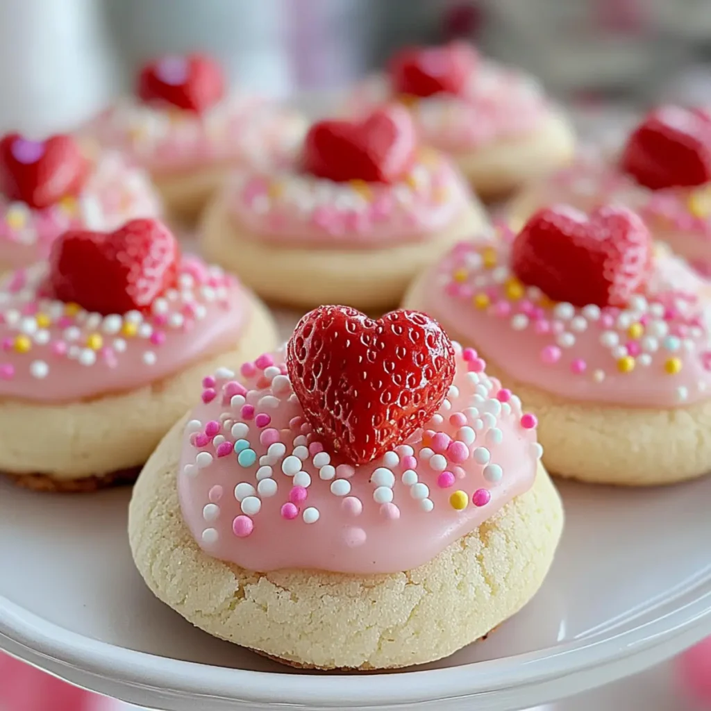 Valentine's Day Strawberry Kiss Cookies
