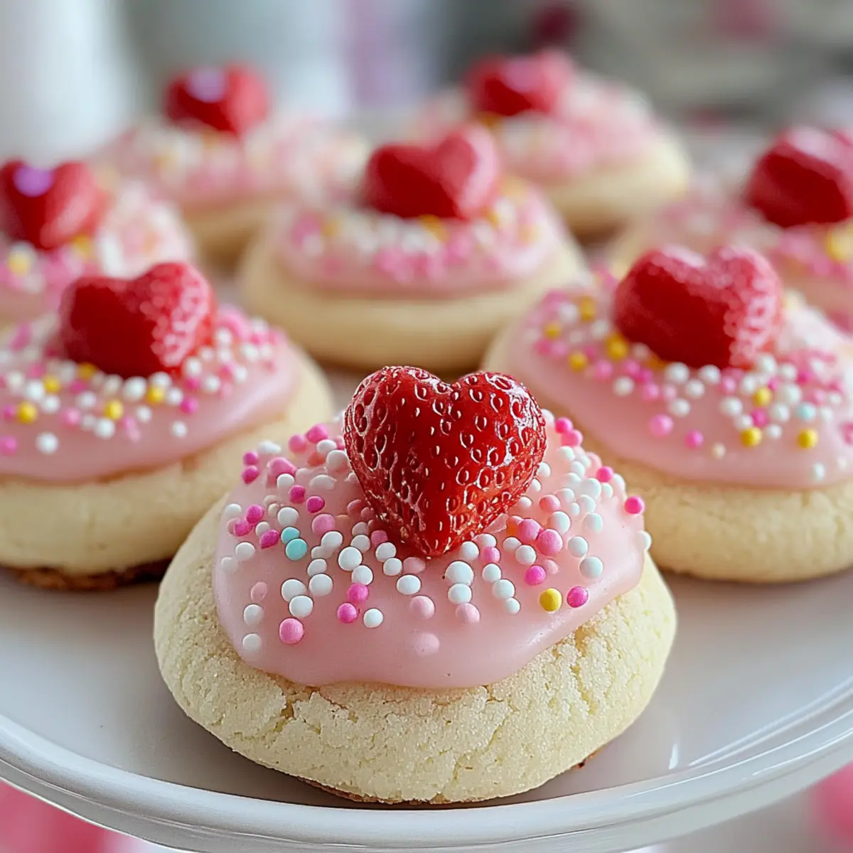 Valentine's Day Strawberry Kiss Cookies