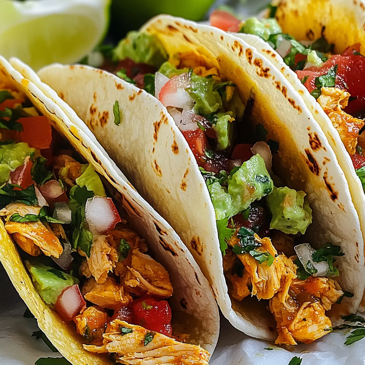 SUPER BOWL Chicken Tacos