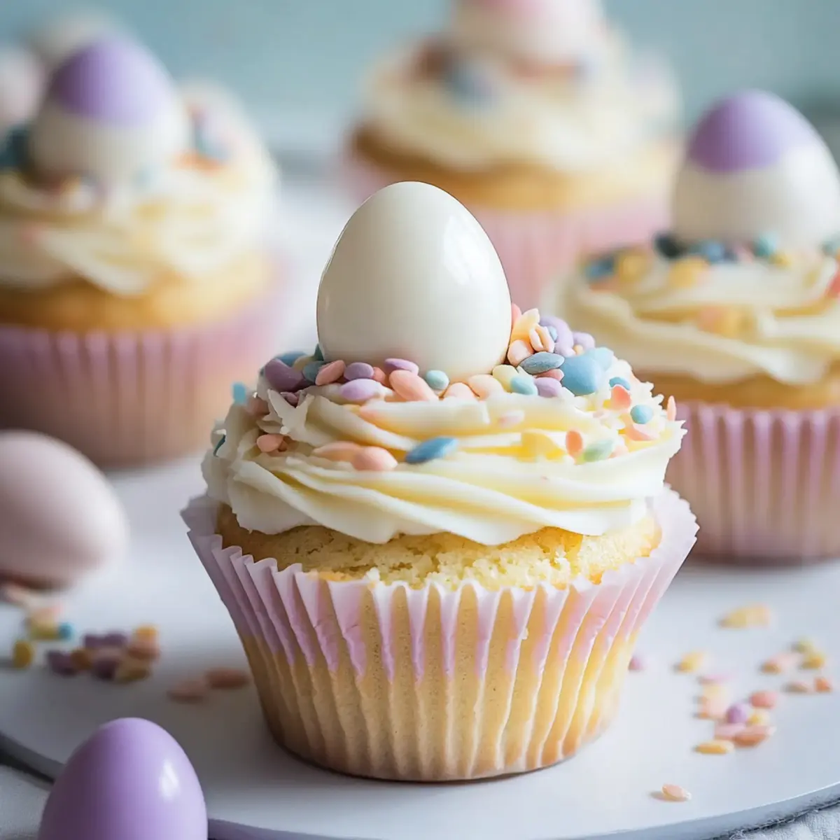 White Chocolate Easter Egg Cupcakes