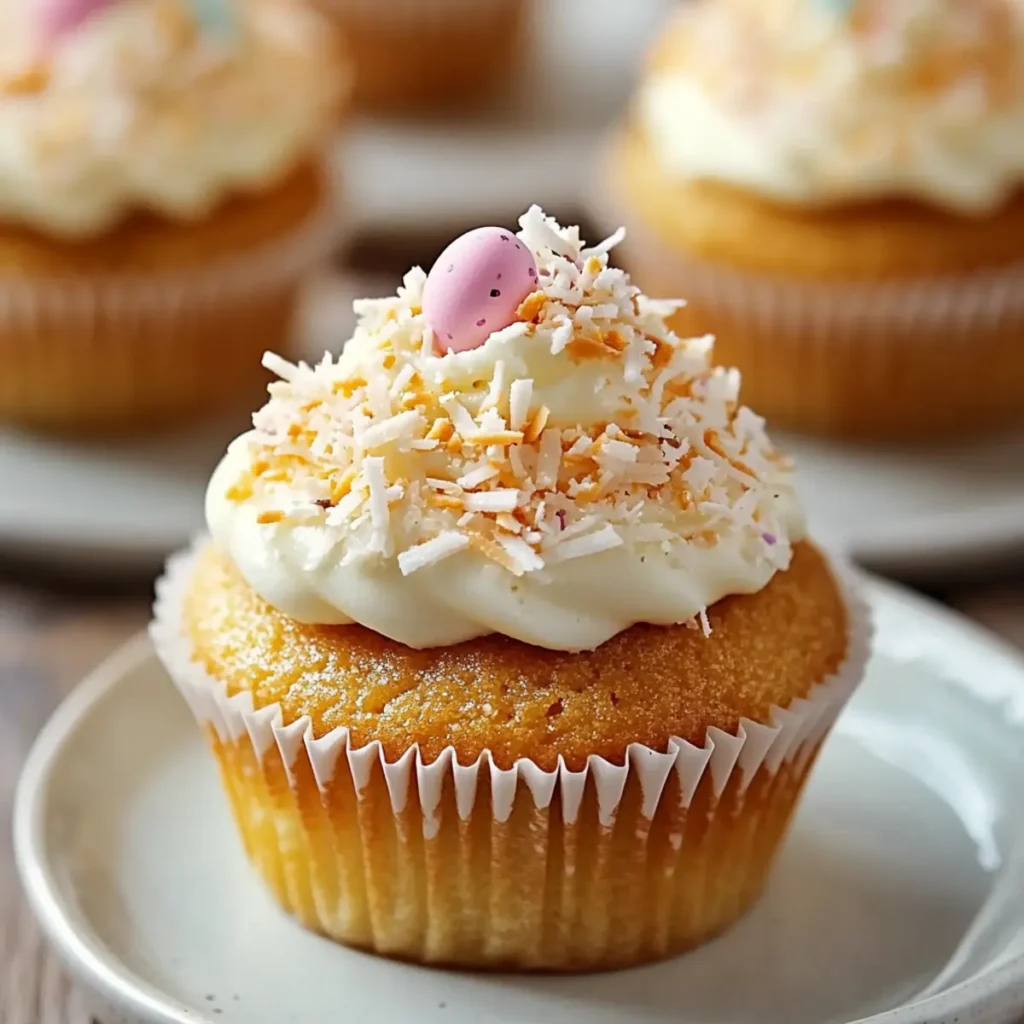 Coconut Easter Cupcakes
