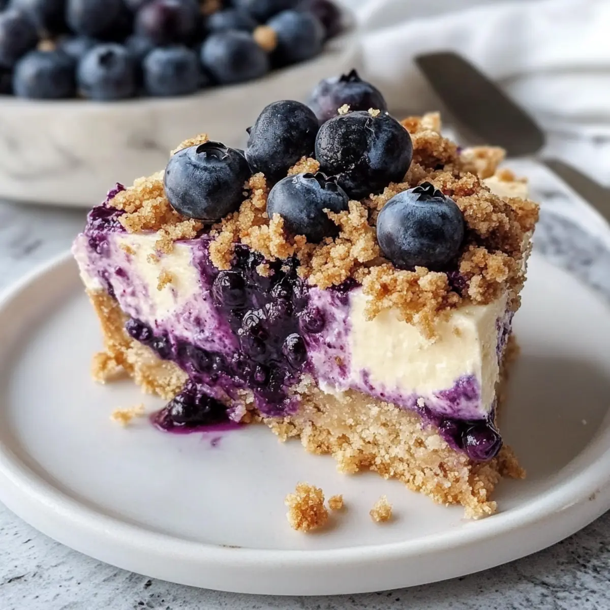 Blueberry Crumble Cheesecake