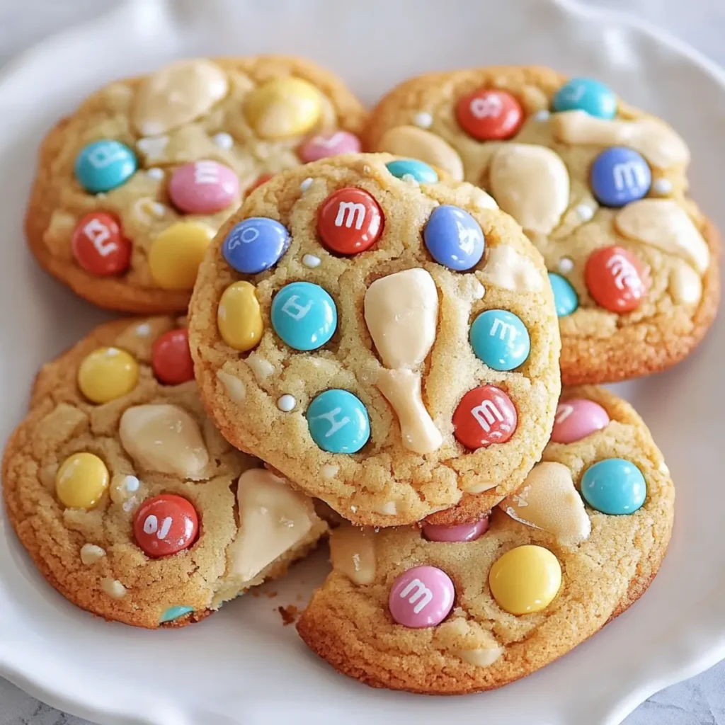 Irresistible M&M Bunny Cookies